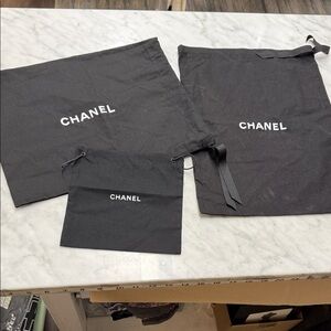 CHANEL Set of Three Sleeper Bags for Shoes or Purses